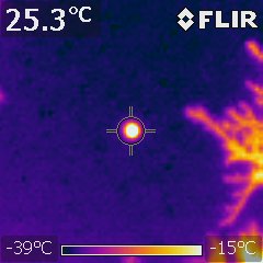 Луна через тепловизор FLIR i5